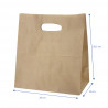 BOLSA PAPEL KRAFT CON ASA TROQUELADA  260X140X285MM