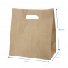 Kraft paper bags with die-cut handle (26+14x28.5cm)