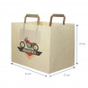Bolsa Papel Kraft fondo ancho asa plana (32+21x25cm) 1 Cara Color