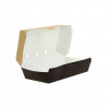 Black kraft cardboard box for hamburger menu