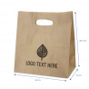 Bolsa Papel Kraft con asa troquelada (26+14x28,5 cm) Impresa 1 Cara Color
