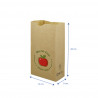 Bolsa de papel kraft MINI sin asas (15+9x28cm) Impresa 1 Cara Color