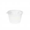 Tarrina PP reutilizable con tapa bisagra para salsas (120ml)