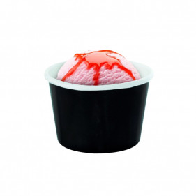 Pot à glace en carton noir (60ml)