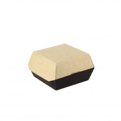 Black kraft cardboard boxes for small burgers