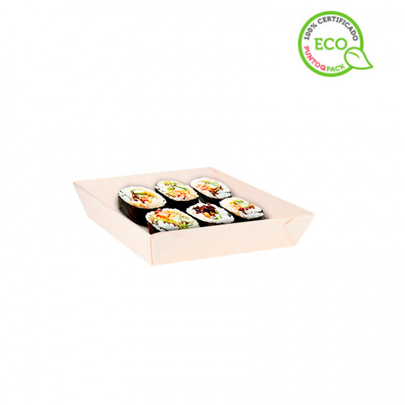 Bandeja de madeira retangular (18x13cm)