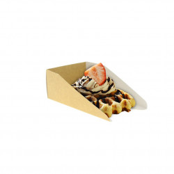Self-assembling pizza and waffle wedge