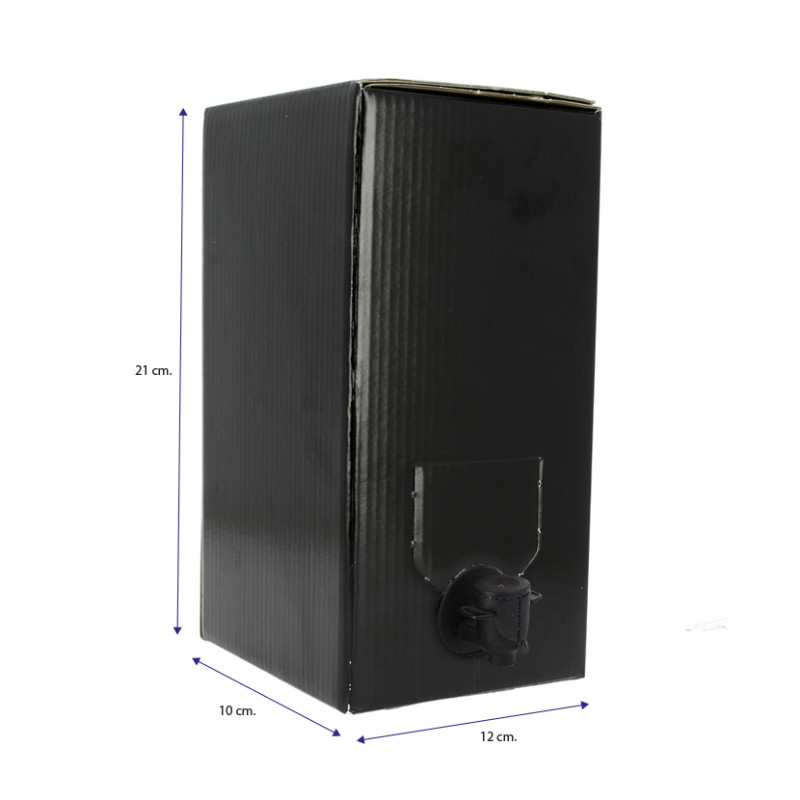 Caja negra para catering para bolsa termolanidad con grifo 2 litros Caja negra para catering para bolsa termolanidad con grifo 2 litros
