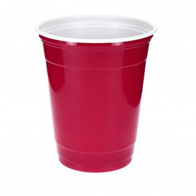 Vasos rojo carmesí bebidas frías (360ml)