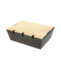 Black kraft container for fried food and sandwiches (1400cc)
