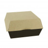 CAJA PARA HAMBURGUESA GRANDE CARTON NEGRO KRAFT 12X12X8CM