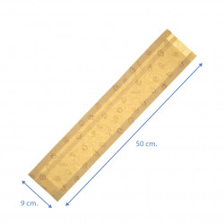 Sacos de papel para pão decorado 1 barra (9+3x50cm)