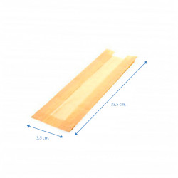 Sacos de papel para pão com janela (10+3,5x33cm)