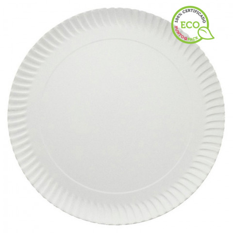 Grandes assiettes en carton blanc (32Ø)