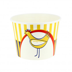 Cubos de pollo frito con tapas dibujo amarillo (2550cc)