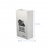 Bolsa de Papel Blanca (18+11x34cm) Impresa 1 Cara Color