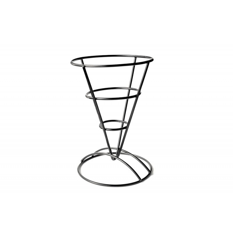 Soporte para cucuruchos en acero negro Soporte para cucuruchos en acero negro