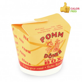 Envase de cartón doner box decorado (750cc)