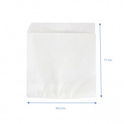 White double opening greaseproof paper (17x16.5cm)