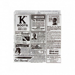 Grease-proof newspaper for hamburgers (17x17cm)