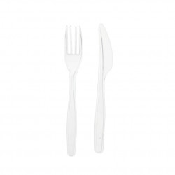 Ménagère PS transparente (fourchette et couteau)