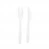 Cutlery set PS transparent (fork and knife)