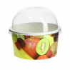 PET dome lid with ice cream tub hole (9.4Ø). UNTIL END OF STOCK