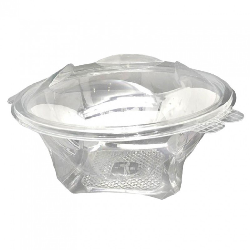 Insalatiera rotonda in plastica con coperchio a cerniera (1000cc) Insalatiera rotonda in plastica con coperchio a cerniera (1000cc)
