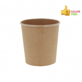 Envase de cartón BIO Kraft sopas estancos (475ml)