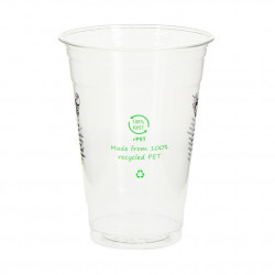 Vasos PET transparente y reciclable