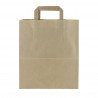 Bolsas de papel kraft reciclado asas planas (26+17x29cm)