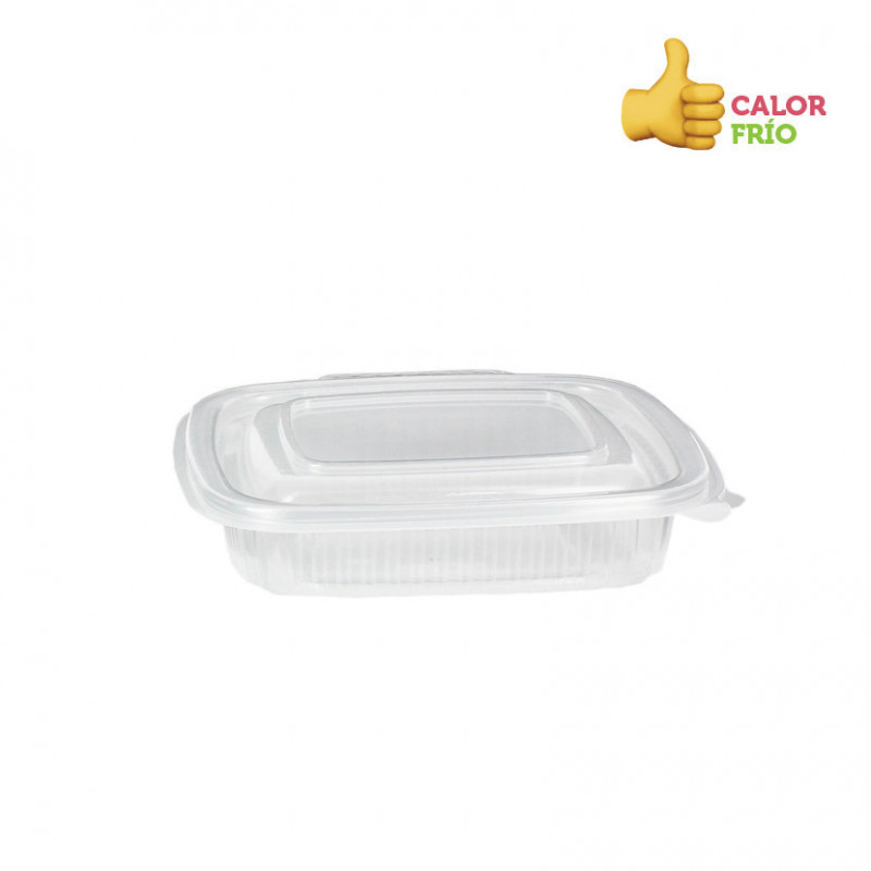Envase reutilizable PP con tapa bisagra (125cc) Envase reutilizable PP con tapa bisagra (125cc)