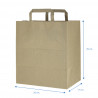 Bolsas de papel kraft reciclado asas planas (26+17x29cm)