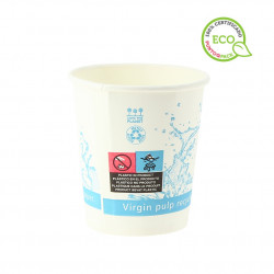 Copos de água ecológicos feitos de papel reciclado (200ml)