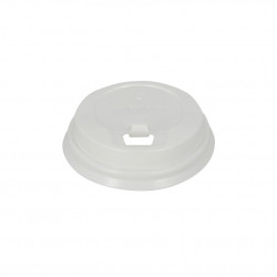White non-spill travel lid for vending cup (7Ø)
