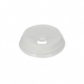 White non-spill travel lid for vending cup (7Ø)