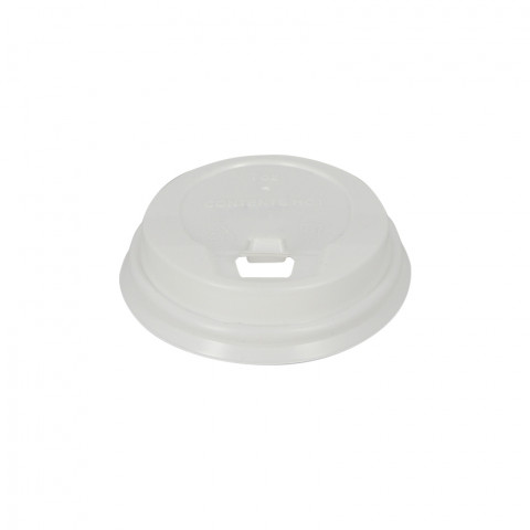 White non-spill travel lid for vending cup (7Ø)