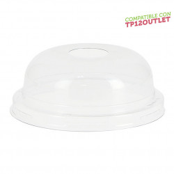 Dome lid with hole for glass of juices and smoothies (9.3Ø)