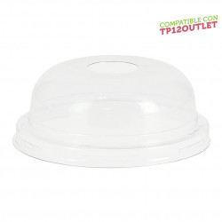 Tapa cúpula con agujero para vaso zumos y batidos (9,3Ø)