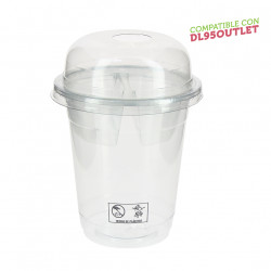 Recyclable PET cups for juices and smoothies (355ml)