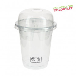 Tapa cúpula con agujero para vaso zumos y batidos (9,3Ø)