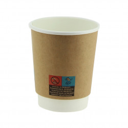Vasos para café cartón Kraft Doble Capa 240ml