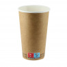 Vasos de cartón para café deco kraft