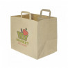 Bolsas de papel reciclado kraft fondo ancho y altas (32+21x33cm) 1 Cara Color