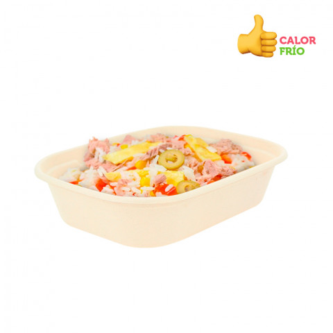 Envases biodegradables de fibra kraft 1100cc