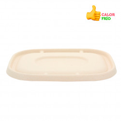 Hermetic lid for 850, 1100 and 1300cc kraft fiber biodegradable containers