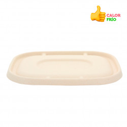 Tapa hermética para envases biodegradables fibra kraft 850, 1100 y 1300cc