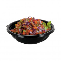 Saladeira redonda preta 1050 cc