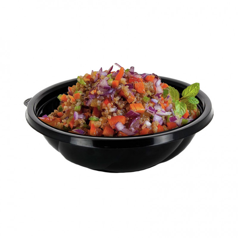Round Black Salad Bowl 1050 cc