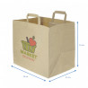 Bolsas de papel reciclado kraft fondo ancho y altas (32+21x33cm) 1 Cara Color